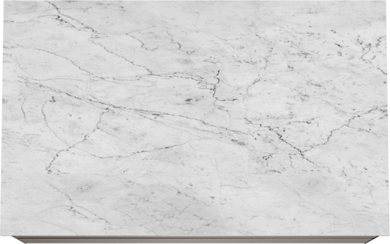 Balmani Mitra hängendes Möbelstück Set: 90 x 55 cm, Amerikanischer Nussbaum, mit Stretto Einzel Waschtischplatte, Marmor Carrara