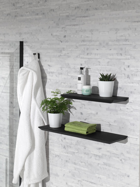 Balmani Mitra wandplank mat zwart 40x16cm