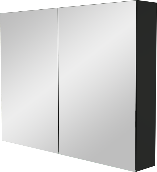 Storke Reflecta spiegelkast 100 x 75 cm mat zwart