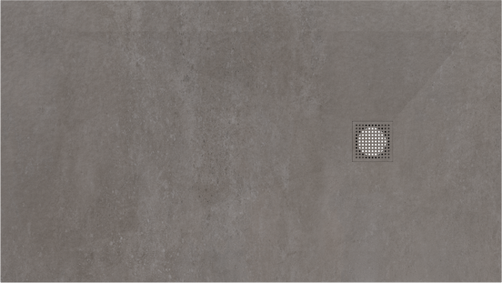 Balmani Impress douchebak 160 x 90 cm composiet betongrijs rock structuur