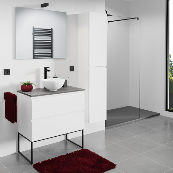 Linie Lado cadre décorative noir mat 80 x 44 cm
