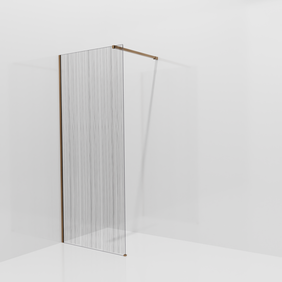Balmani Modular inloopdouche: 90 x 200 cm, Mikado, Brushed Rosegold profielen