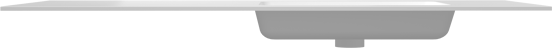 Storke Mata plan vasque asymétrique à droite mat solid surface 150 x 52 cm