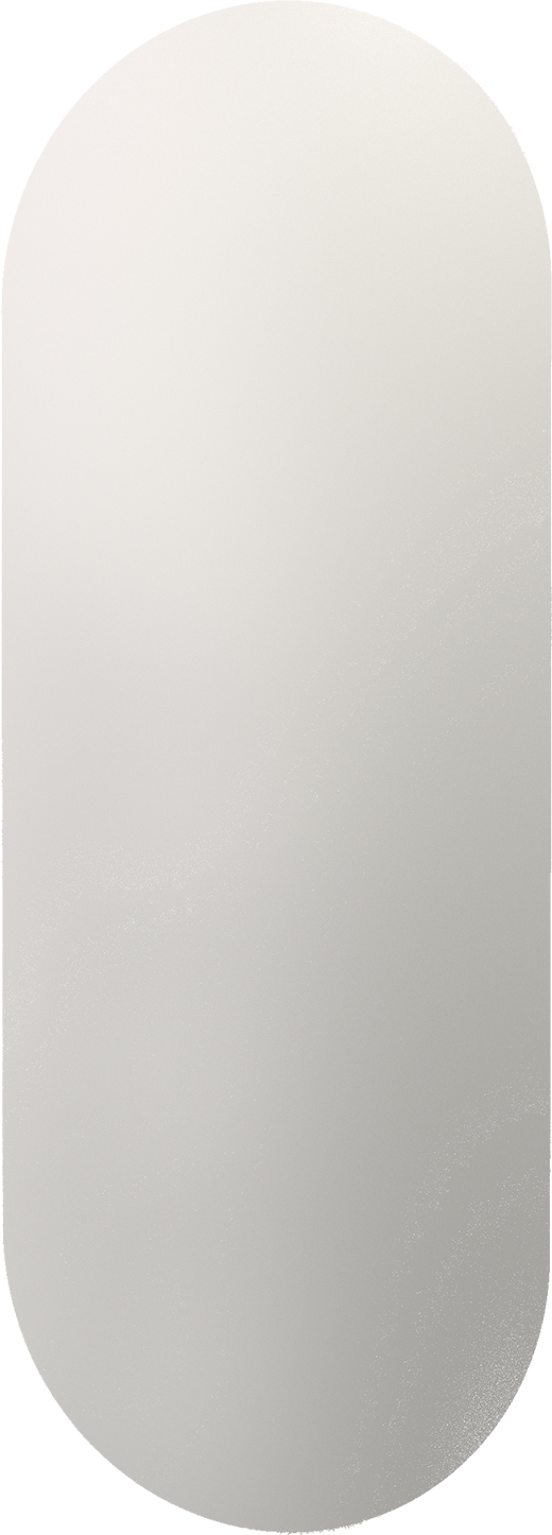 Balmani Giro Badspiegel mit Beleuchtung: Oval, 42 x 110 cm, mit Anti-Beschlag Spiegelheizung