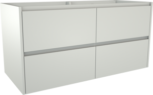 Storke Seda zwevend wastafelonderkast 120 x 52 cm mat wit 4 lades