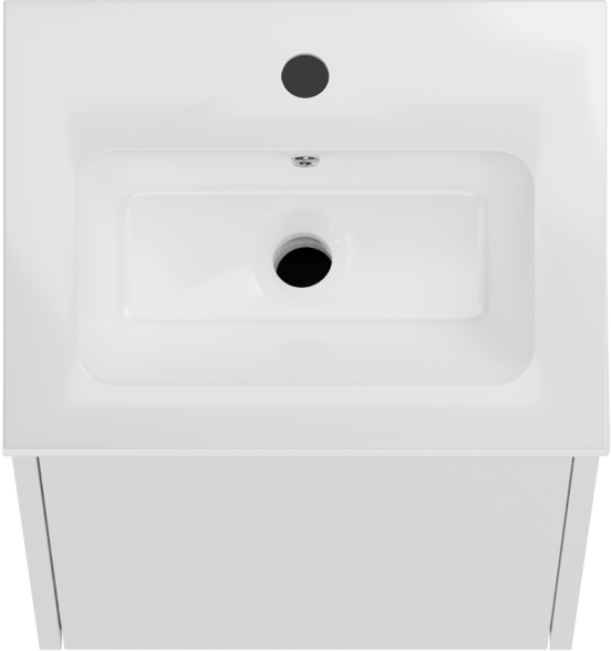 Storke Seda meuble salle de bains suspendu 45 x 35 cm blanc mat avec Diva plan simple en marbre composite blanc brillant