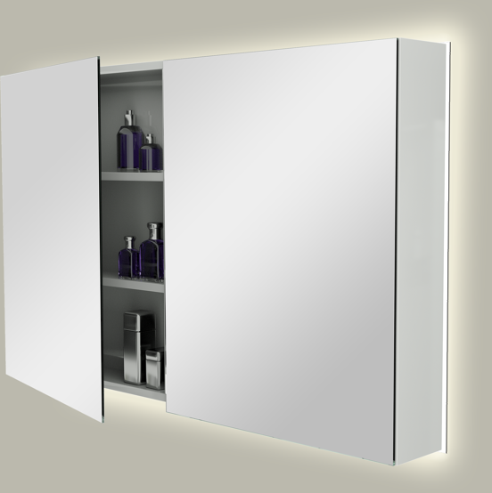 Storke Reflecta armoire de toilette lumineuse 120 x 75 cm blanc brillant