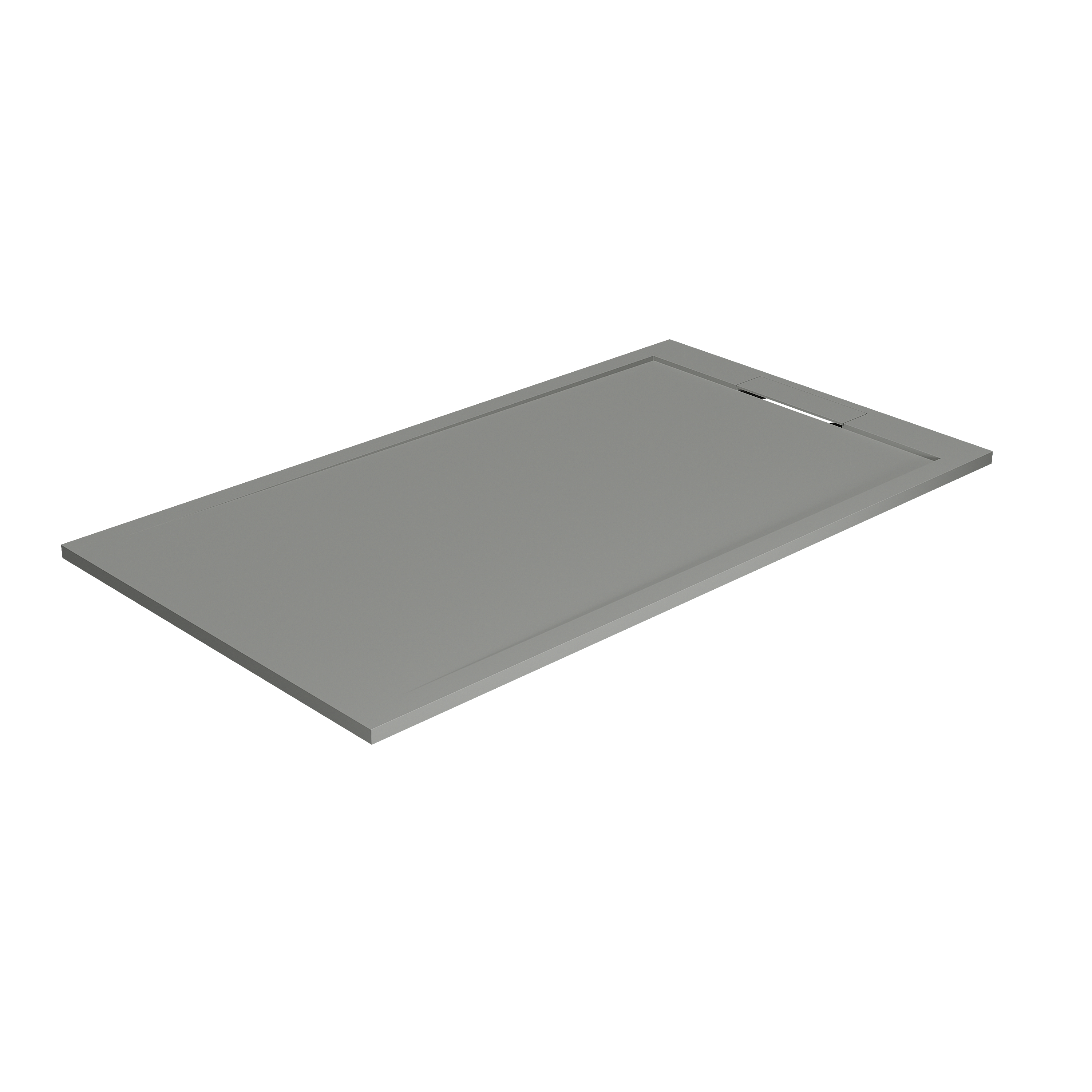 Balmani Andes douchebak 160 x 90 cm solid surface steengrijs mat
