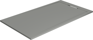 Balmani Andes Duschwanne: 160 x 90 cm, Solid Surface, Steingrau matt