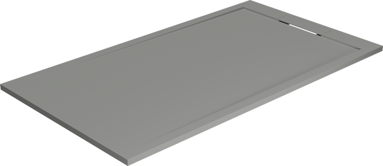 Balmani Andes receveur de douche 160 x 90 cm solid surface gris pierre mat
