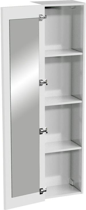 Storke Edge zwevende badkamerkast met spiegel glanzend wit 40 x 30 x 170 cm
