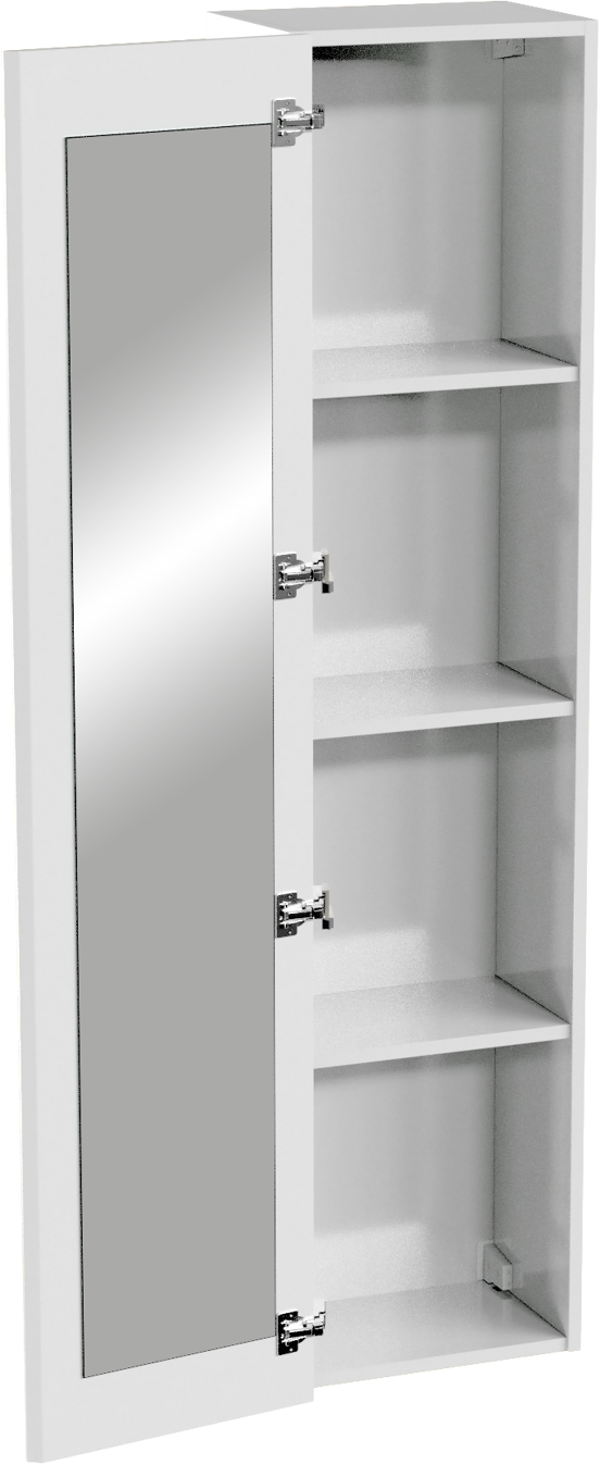 Storke Edge zwevende badkamerkast met spiegel hoogglans wit 40 x 30 x 170 cm