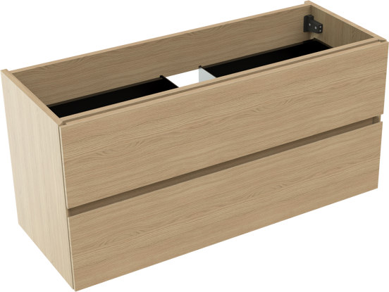 Storke Edge meuble sous-lavabo suspendu 100 x 40 cm chêne naturel 2 tiroirs