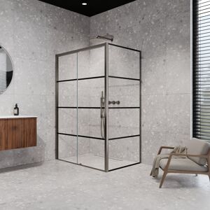 Balmani Senses Design douche d'angle avec porte coulissante