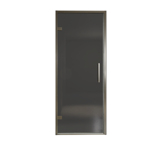 Balmani Senses Design douche draaideur links 90 cm x 210 cm Rookglas, Brushed GunMetal profielen