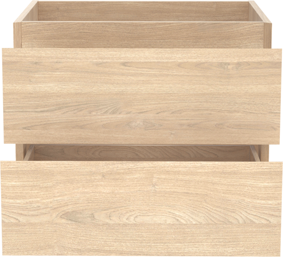 Balmani Mitra zwevende wastafelonderkast 67,5 x 55 cm fineer natuur eik 2 lades