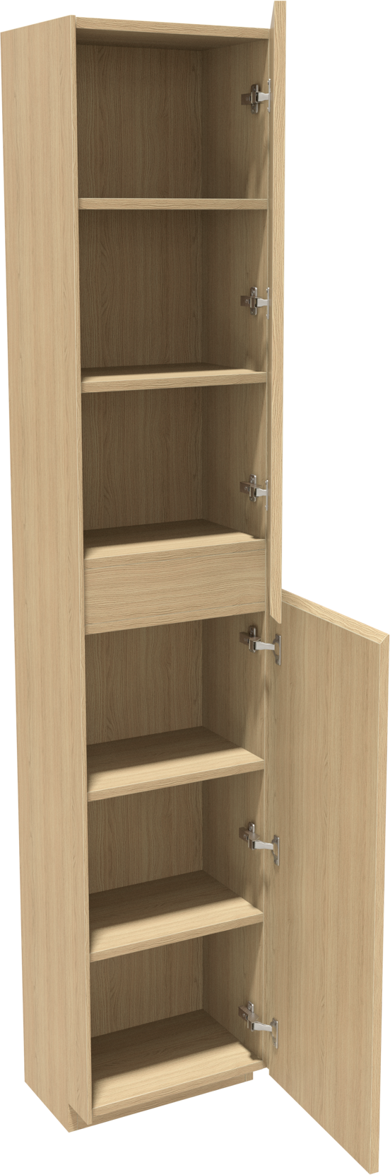 Storke Edge staande badkamerkast rechts natuur eik 40 x 30 x 200 cm