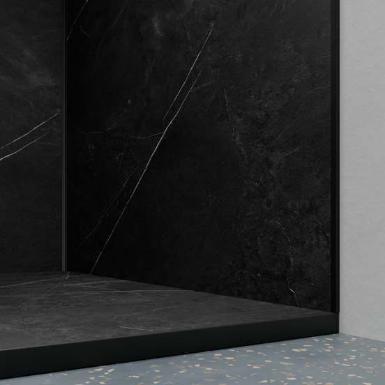 Luca Varess Suite Duschwanne 120 x 90 cm Marmorkomposit Marble Dark 