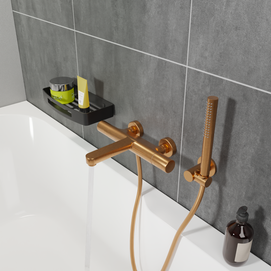 Blaufoss Round handdouche 1 straalfunctie brushed rosegold