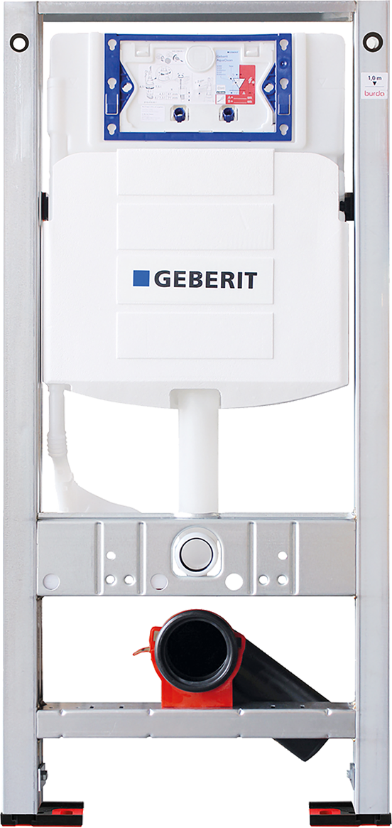 Villeroy & Boch ViClean-I100 douche wc hoogglans wit randloos met Geberit Sigma inbouwspoelreservoir UP320 met Burda frame en bedieningspaneel