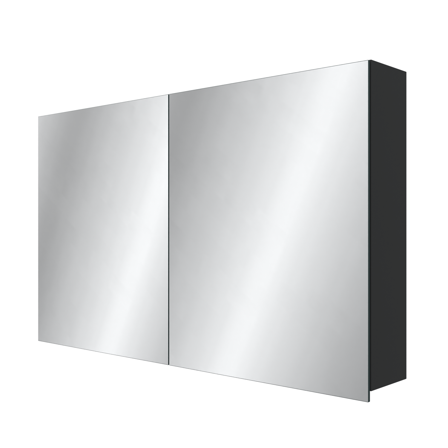 Balmani Lucida spiegelkast 120 x 72 cm mat zwart