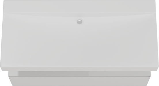 Balmani Mitra Elements meuble salle de bains suspendu 120 x 55 cm blanc mat avec Wave lavabo simple pour 2 trous de robinet en solid surface blanc mat