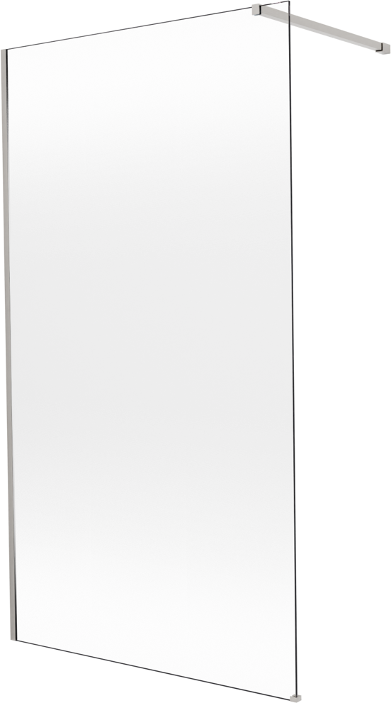 Balmani Modular inloopdouche: 120 x 200 cm, Permafrost met coating, Brushed Inox profielen