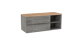 Storke Edge badkamermeubel met Panton wastafelblad voor waskom(men)