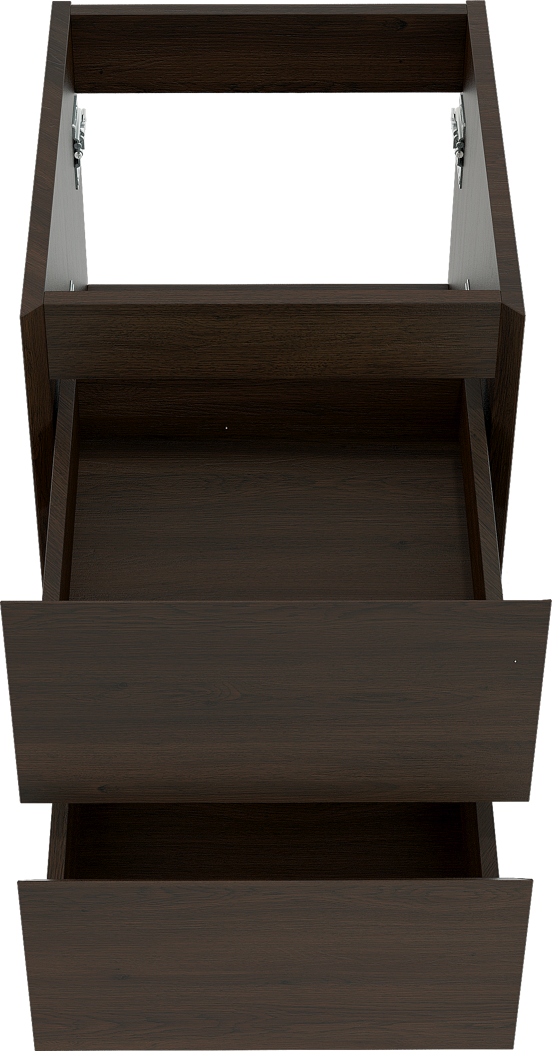 Balmani Mitra meuble sous-lavabo suspendu 45 x 55 cm chêne fumé 2 tiroirs
