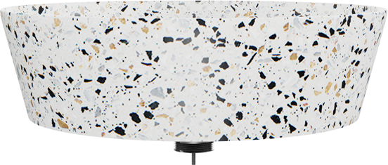 Balmani Still Aufsatzbecken weiß/schwarz terrazzo matt rund  Ø 38 cm