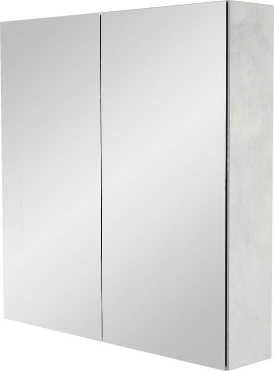 Storke Reflecta Spiegelschrank 75 x 75 cm Beton silbergrau