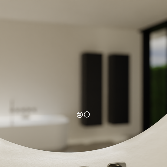 Balmani Giro Touch miroir rond lumineux et anti-buée Ø 80 cm