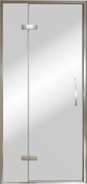 Balmani Senses Design Dusche Drehtür, Links, 100 cm x 210 cm, Reflex-Spiegelglas, Profil Chrom