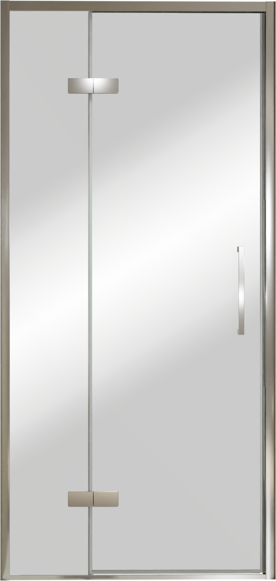 Balmani Senses Design douche draaideur links 100 cm x 210 cm Reflex spiegelglas, Chroom profielen, met coating