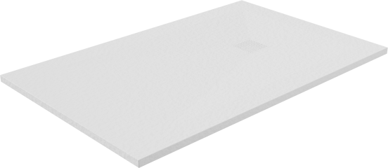 Balmani Impress receveur de douche 140 x 90 cm composite blanc structure rock