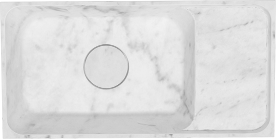 Balmani Dama lave-mains 42 x 21 cm marbre carrare