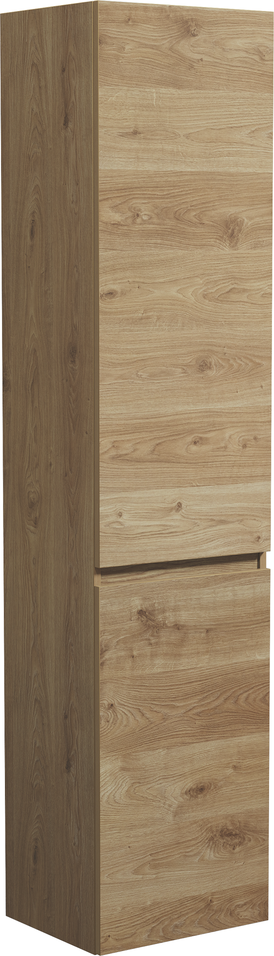 Balmani Lucida Badhochschrank: Stehend, rechts, Eiche rustikal, 45 x 35 x 195 cm