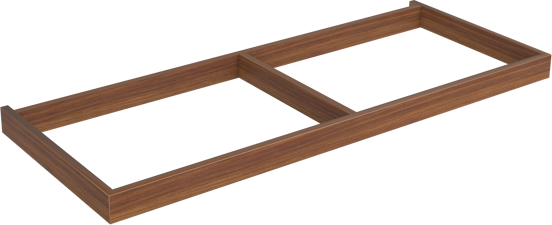 Balmani Lucida sokkel voor wastafelonderkast Amerikaanse notelaar 120 x 55 cm