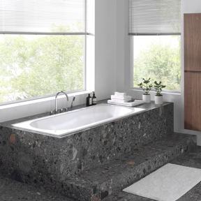 Luca Varess Snello baignoire encastrable double 180 x 80 cm acrylique blanc mat