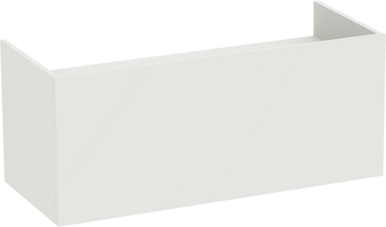 Balmani Cubo hängender Waschbeckenunterschrank: 124 x 53 cm, Weiß matt, 4 Schubladen