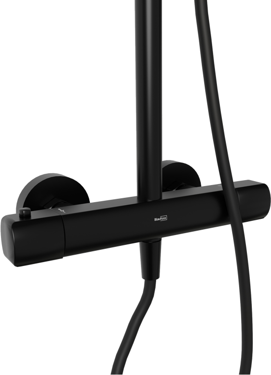 Blaufoss Bodan 250 regendoucheset thermostatische kraan mat zwart
