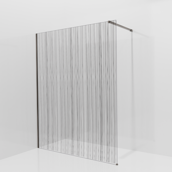 Balmani Modular Walk-In Dusche: 160 x 200 cm, Mikado, inklusive Coating, Profil Brushed GunMetal
