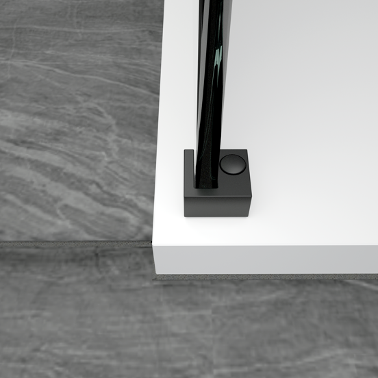 Balmani Modular bevestigingsblok glas mat zwart
