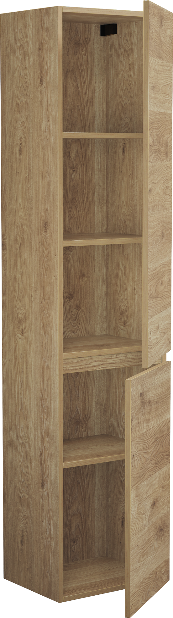 Balmani Lucida Badhochschrank: Stehend, rechts, Eiche rustikal, 45 x 35 x 195 cm