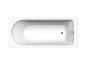 Luca Varess Snello baignoire encastrable simple 170 x 75 cm acrylique blanc mat
