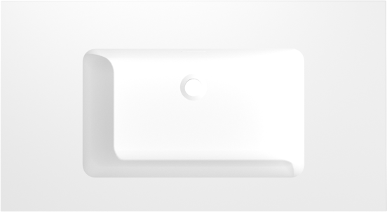 Storke Mata Einzelwaschtisch, Solid Surface matt, 95 x 52 cm