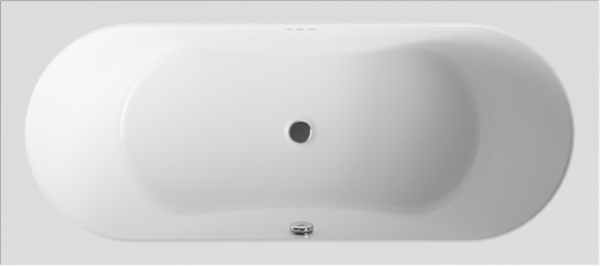 Luca Varess Rosala baignoire à encastrer air balnéo 180 x 80 cm acrylique blanc mat
