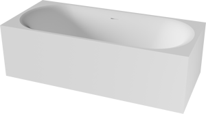 Balmani Rallanta baignoire îlot rectangulaire 180 x 80 cm Solid Surface blanc mat