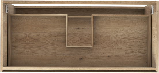 Balmani Mitra zwevende wastafelonderkast 120 x 55 cm naturel eiken 2 lades
