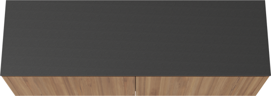 Balmani Eclips meuble salle de bains suspendu 180 x 55 cm Teck avec Stretto tablette simple ou double en Granit noir